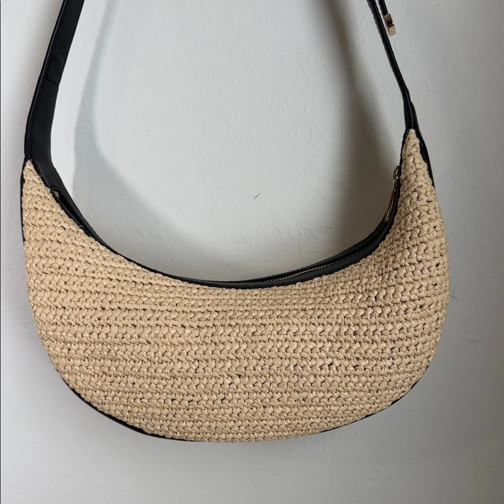 Michael Kors Black and Tan Shoulder Bag